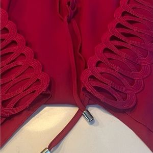 Blouse with Cutout/Peepaboo Sleeves